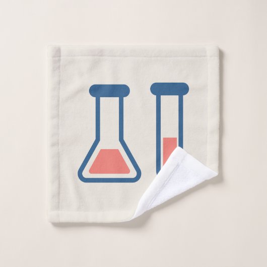Beaker & Test Tube Science Themed Patches Badhandtuch Set (Waschlappen)