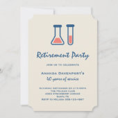 Beaker & Test Tube Science Themed Retirement Einladung (Vorderseite)