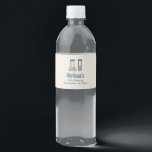 Beaker & Test Tube Science zum Geburtstag Wasserflaschenetikett<br><div class="desc">Flaschenetiketten mit einem niedlichen zeichn eines Reagenzglases und eines Bechers. Ideal für Wissenschaftsarten.</div>