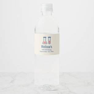 Beaker & Test Tube Science zum Geburtstag Wasserflaschenetikett