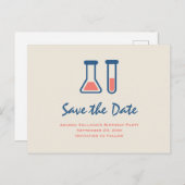 Beaker & Teströhrenwissenschaft Save the Date Einladungspostkarte (Vorne/Hinten)