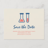 Beaker & Teströhrenwissenschaft Save the Date Einladungspostkarte (Vorderseite)