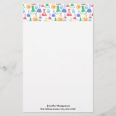 Beakers and Flask Fun Science Pattern Briefpapier (Vorderseite)