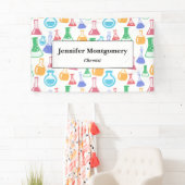 Beakers and Flask Fun Science Pattern Business Banner (Insitu)