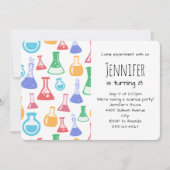 Beakers and Flask Fun Science Pattern Einladung (Vorderseite)