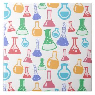Beakers and Flask Fun Science Pattern Fliese