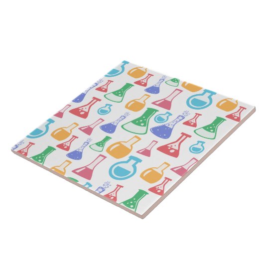 Beakers and Flask Fun Science Pattern Fliese (Seite)