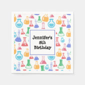 Beakers and Flask Fun Science Pattern Geburtstag Serviette (Vorderseite)