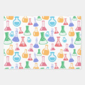 Beakers and Flask Fun Science Pattern Geschenkpapier Set (Vorderseite)