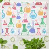Beakers and Flask Fun Science Pattern Geschirrtuch (Gefaltet)