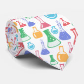 Beakers and Flask Fun Science Pattern Krawatte (Gerollt)