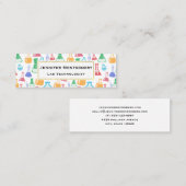 Beakers and Flask Fun Science Pattern Mini Visitenkarte (Vorne/Hinten)