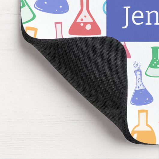 Beakers and Flask Fun Science Pattern Mousepad (Ecke)