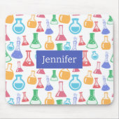 Beakers and Flask Fun Science Pattern Mousepad (Vorne)