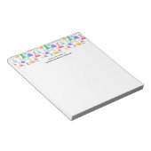 Beakers and Flask Fun Science Pattern Notizblock (angewinkelt)