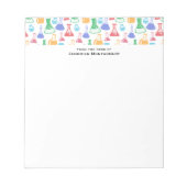 Beakers and Flask Fun Science Pattern Notizblock (Vorderseite)