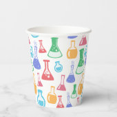 Beakers and Flask Fun Science Pattern Pappbecher (Rückseite)