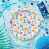 Beakers and Flask Fun Science Pattern Pappteller (Party)