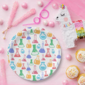 Beakers and Flask Fun Science Pattern Pappteller (Party)