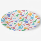 Beakers and Flask Fun Science Pattern Pappteller (Schrägansicht)