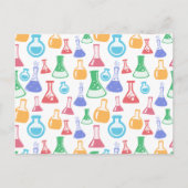 Beakers and Flask Fun Science Pattern Postkarte (Vorderseite)