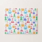 Beakers and Flask Fun Science Pattern Puzzle (Horizontal)
