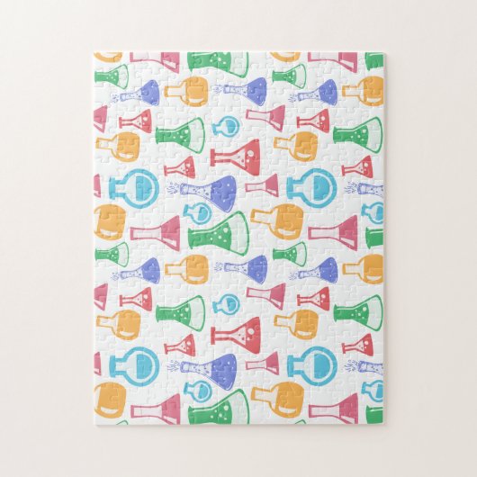 Beakers and Flask Fun Science Pattern Puzzle (Vertikal)