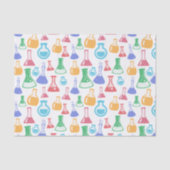 Beakers and Flask Fun Science Pattern Seidenpapier (Vorderseite)
