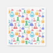 Beakers and Flask Fun Science Pattern Serviette (Vorderseite)
