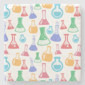 Beakers and Flask Fun Science Pattern Steinuntersetzer (Vorderseite)