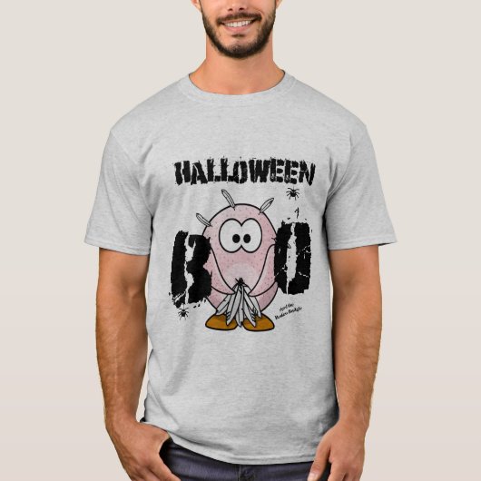 Beakless Budgie Halloween BOO T-Shirt (Vorderseite)