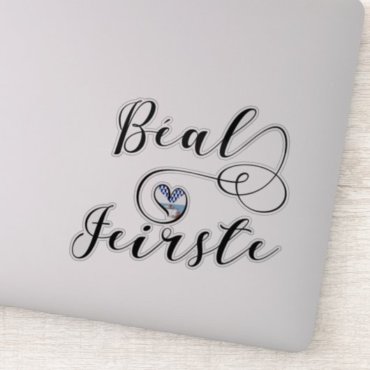 Béal Feirste Flag Heart, Belfast Aufkleber (Detail)