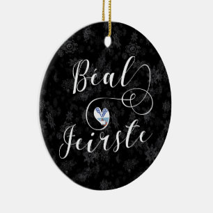 Béal Feirste Flag Heart, Belfast Keramik Ornament