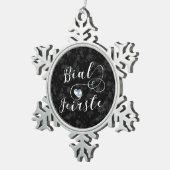 Béal Feirste Flag Heart, Belfast Schneeflocken Zinn-Ornament (Rechts)