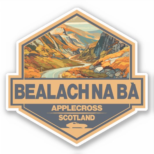 Bealach na Bà Schottland Abzeichen für Reisen Aufkleber (Vorderseite)