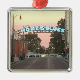 Beale Street Memphis Ornament Aus Metall