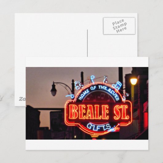 Beale Street Postkarte (Vorne/Hinten)