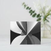 Beam Black & White Abstraktes Fraktal Postkarte (Stehend Vorderseite)
