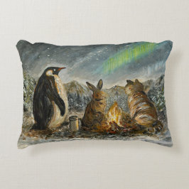 Beam Lingering Whimsical Aurora Animals Painting Dekokissen