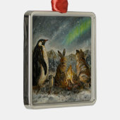 Beam Lingering Whimsical Aurora Animals Painting Ornament Aus Metall (Rechts)