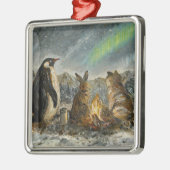 Beam Lingering Whimsical Aurora Animals Painting Ornament Aus Metall (Links)