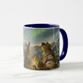 Beam Lingering Whimsical Aurora Animals Painting Tasse (VorderseiteRechts)