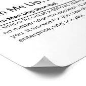 Beam Me Up, Scotty Dictionary Definition Funny Quo Poster (Ecke)