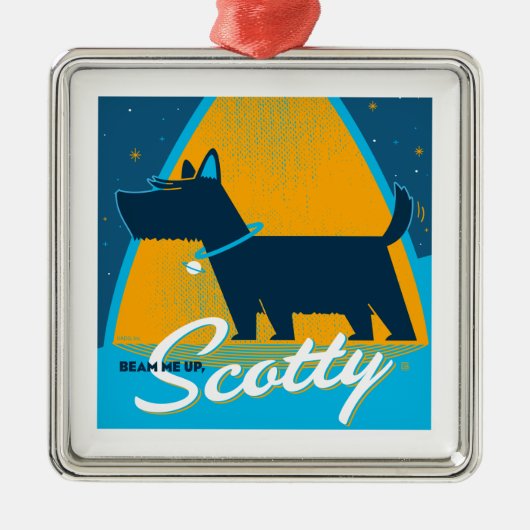 Beam Me Up Scotty Ornament Aus Metall (Vorne)