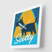 Beam Me Up Scotty Quadratische Wanduhr (Winkel)