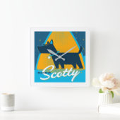 Beam Me Up Scotty Quadratische Wanduhr (Zuhause)