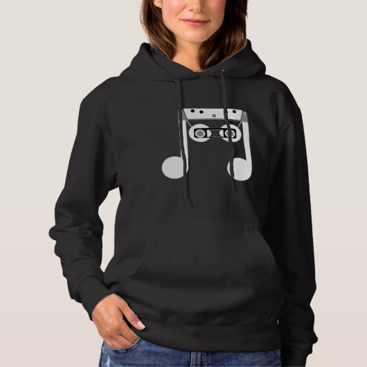 Beam Notes Achte klassische Musik Kassettendesign Hoodie (Vorderseite)