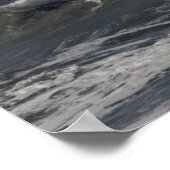 Beam of Light Shining into Stormy Ocean Poster (Ecke)