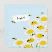 Beam on Blume Square Card - Blue Background (Vorne/Hinten)