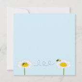 Beam on Blume Square Card - Blue Background (Rückseite)